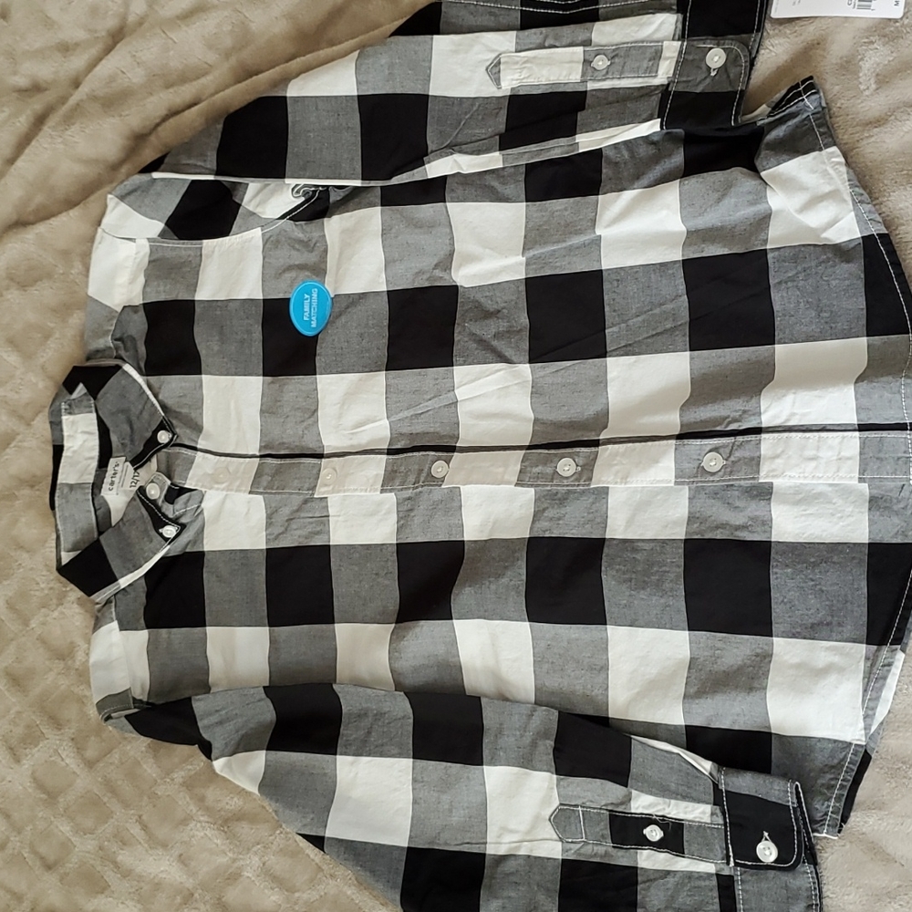 Boys Black And Cream Boys Shirt Size 12. New Never Worn.